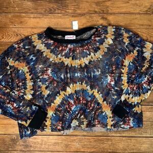 Women’s Madrags cropped long sleeve mesh top size XL NWT new